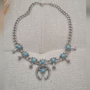 Silver and Blue Necklace
